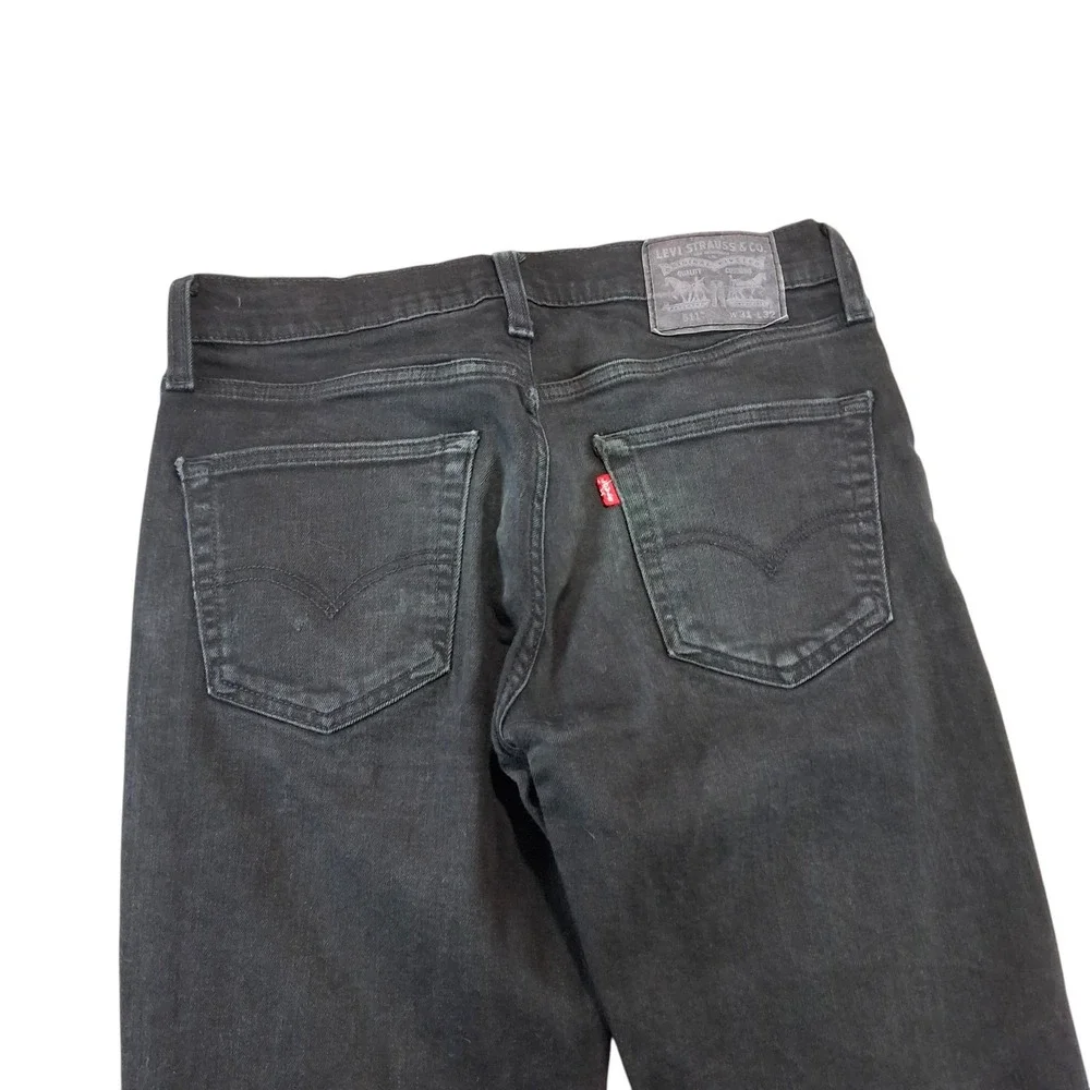 Levi's Mens Jeans 31x32 Black 511 Slim Fit Stretch Denim Pants
